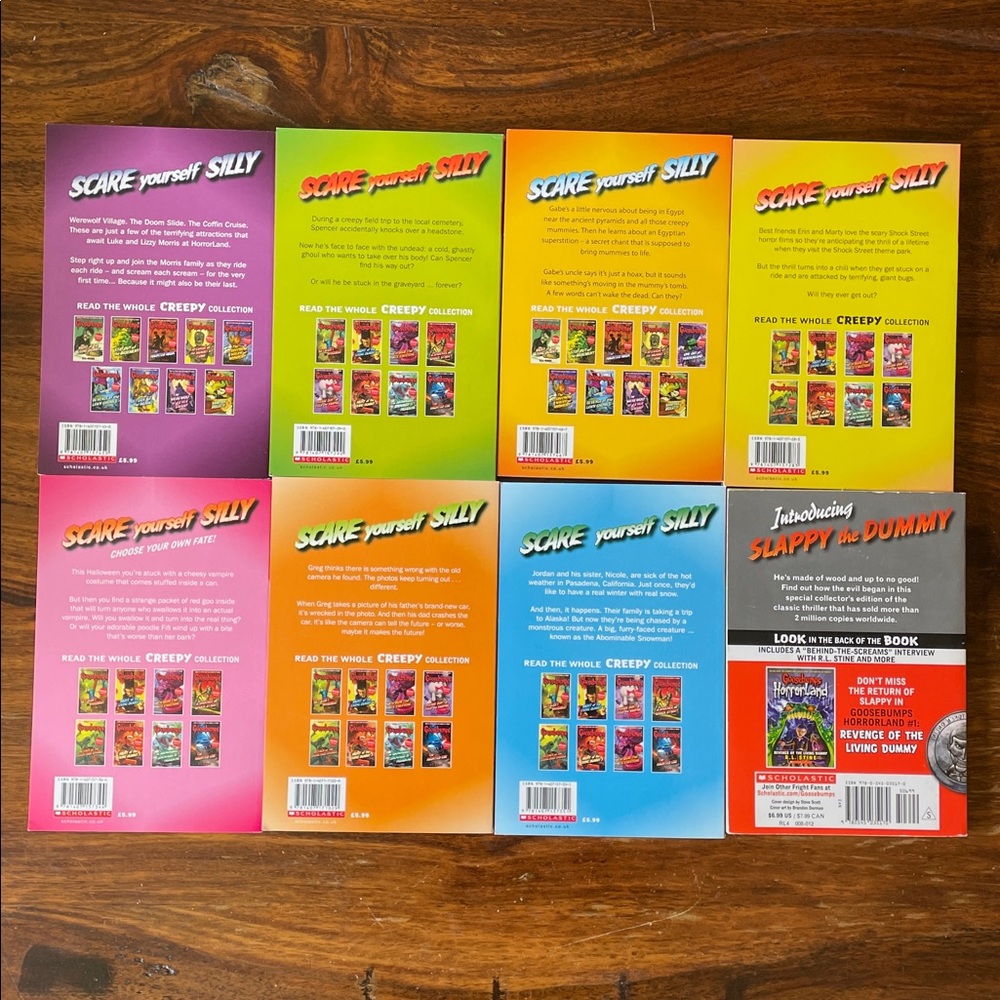 8 Goosebumps Books by R.L. Stine Horror Kids Paperbacks 7 UK Edition + 1 US - Picture 2 of 15